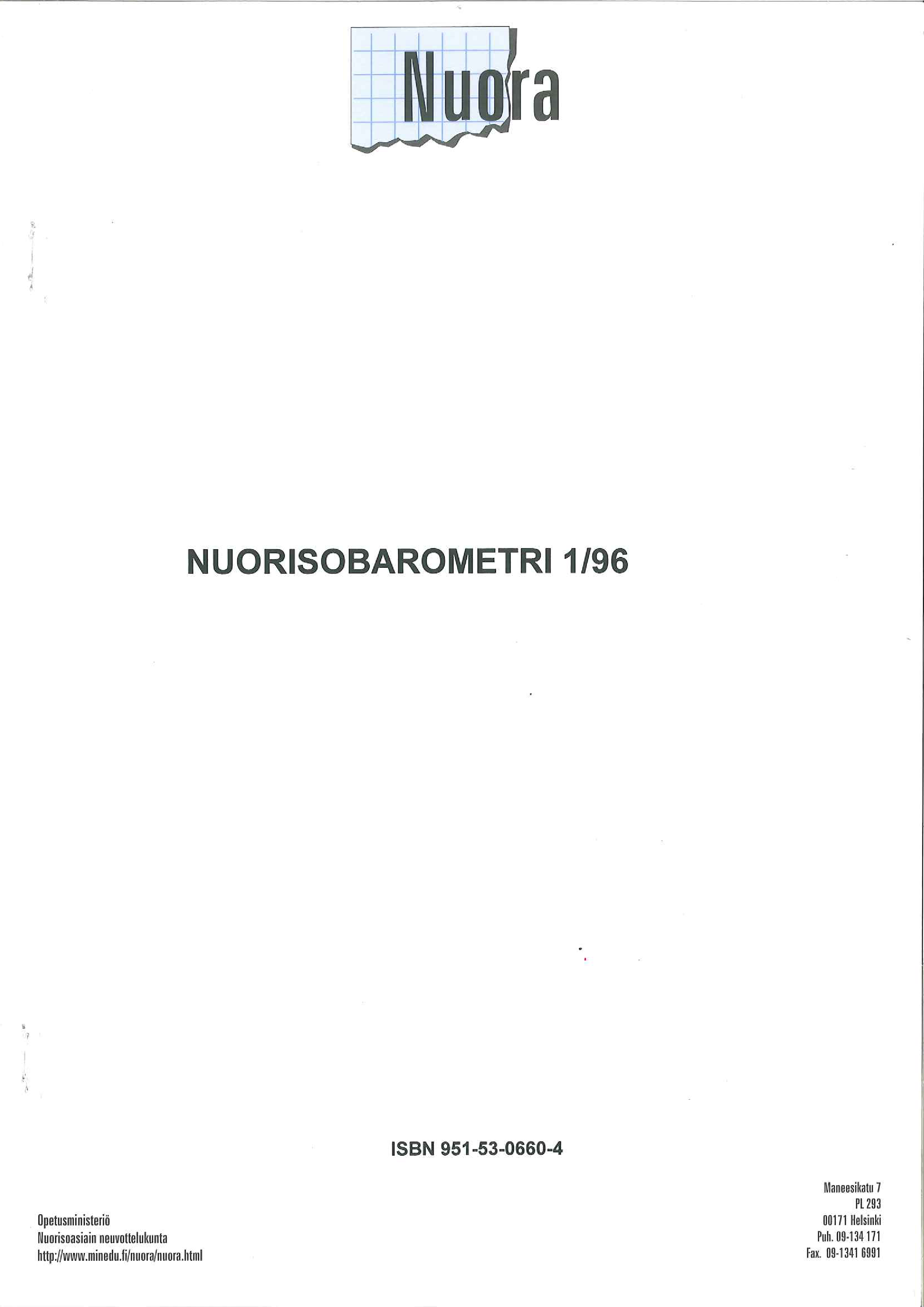 Nuorisobarometri 1/1996
